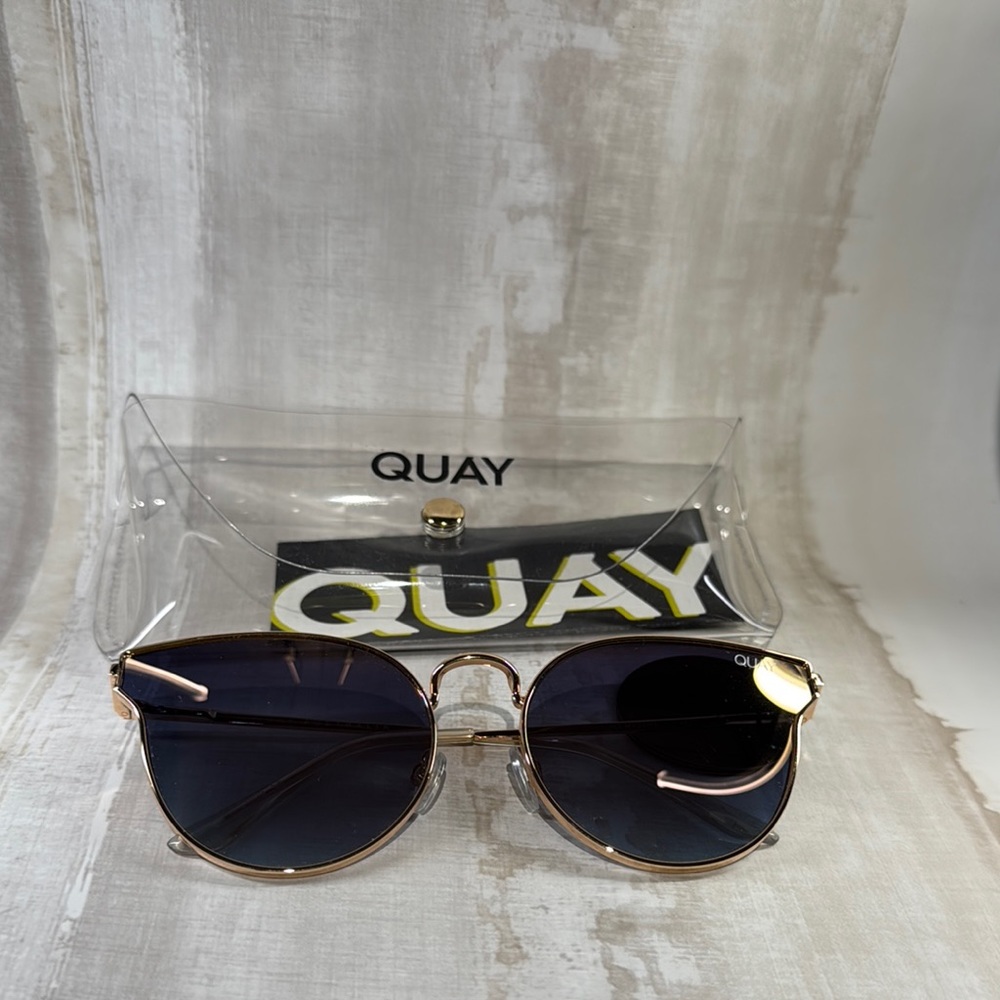 Quay Australia Pink and Gold Sunglasses - Picture 2 of 2
